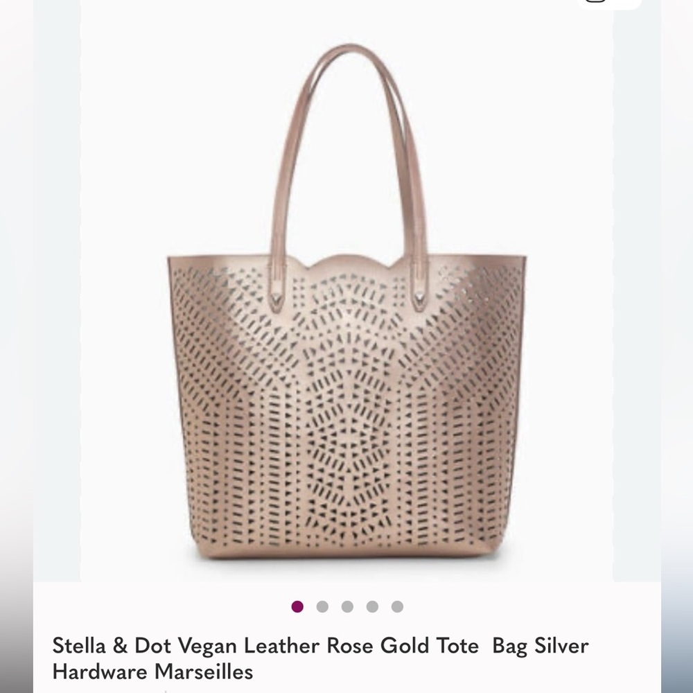 Stella & Dot Metallic Rose Tote